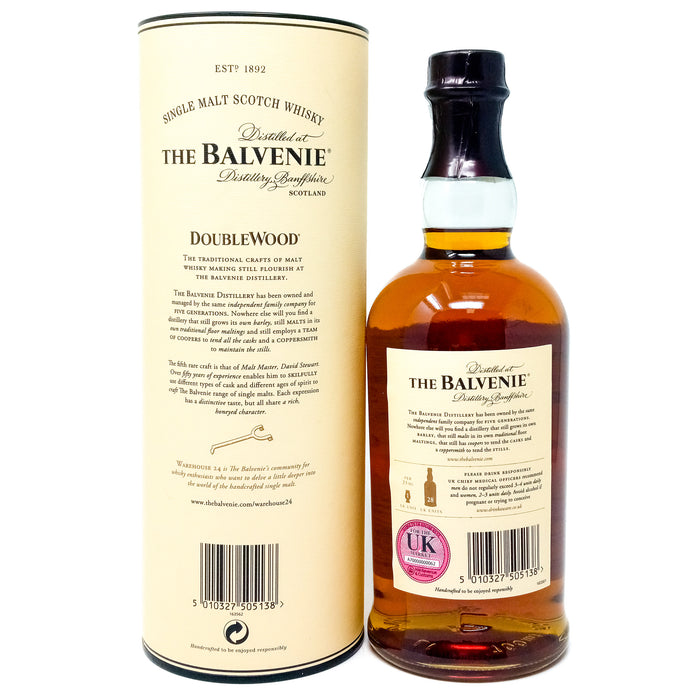 Balvenie 12 Year Old Doublewood Single Malt Scotch Whisky, 70cl, 40% ABV