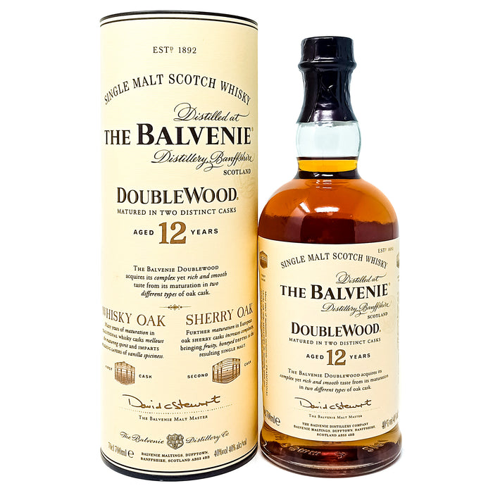 Balvenie 12 Year Old Doublewood Single Malt Scotch Whisky, 70cl, 40% ABV