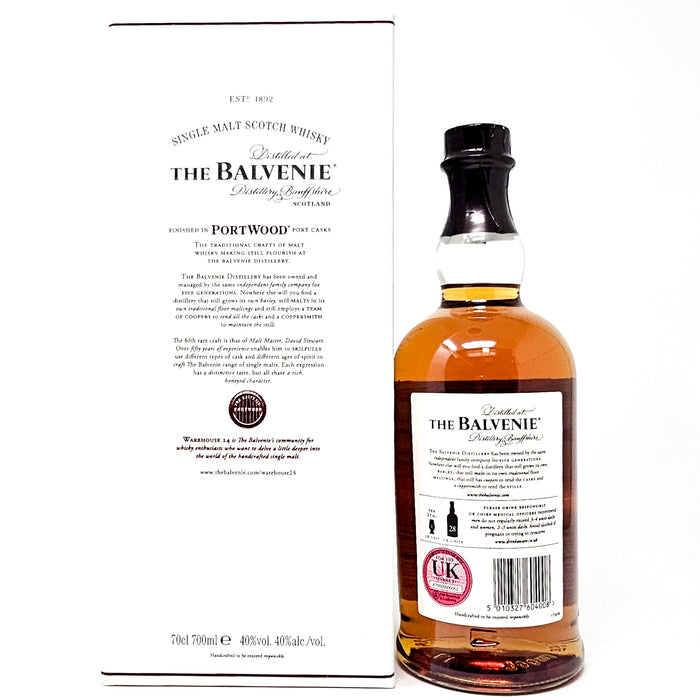 Balvenie 21 Year Old Port Wood Single Malt Scotch Whisky, 70cl, 40% ABV