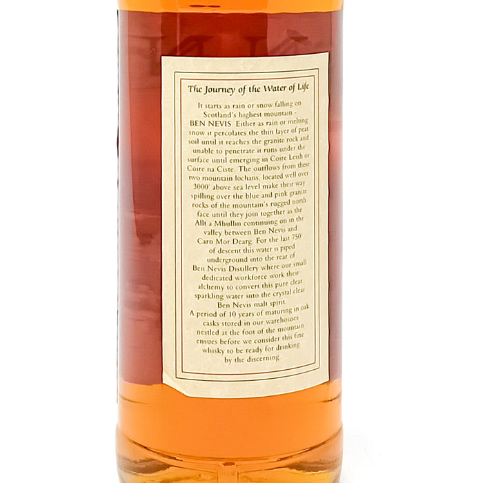 Ben Nevis 10 Year Old Single Malt Scotch Whisky, 70cl, 46% ABV