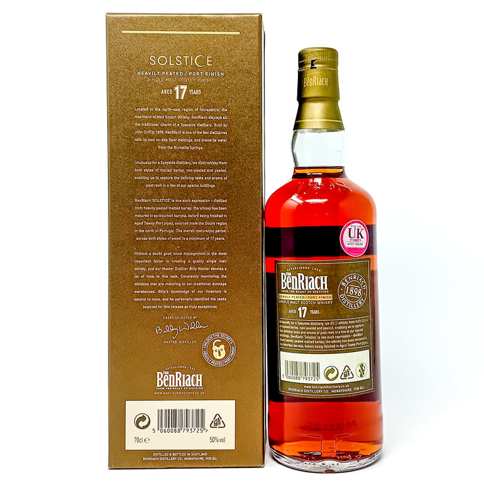 Benriach 17 Year Old Solstice Second Edition Single Malt Scotch Whisky, 70cl, 50% ABV