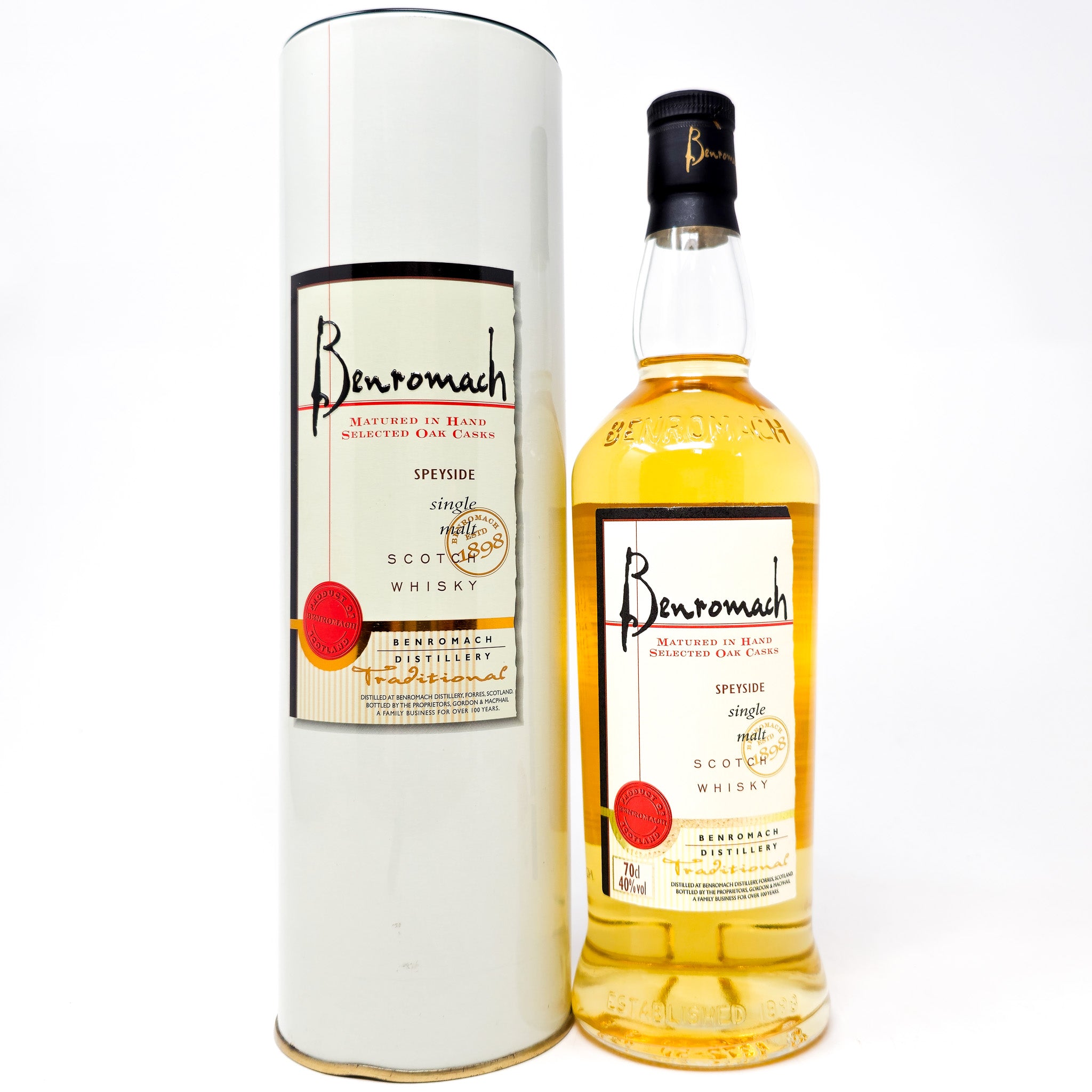 BENROMACH スコッチウイスキー キルンドライオーク 700ml 46% Benromach Traditional Oak Cask Whisky, 70cl