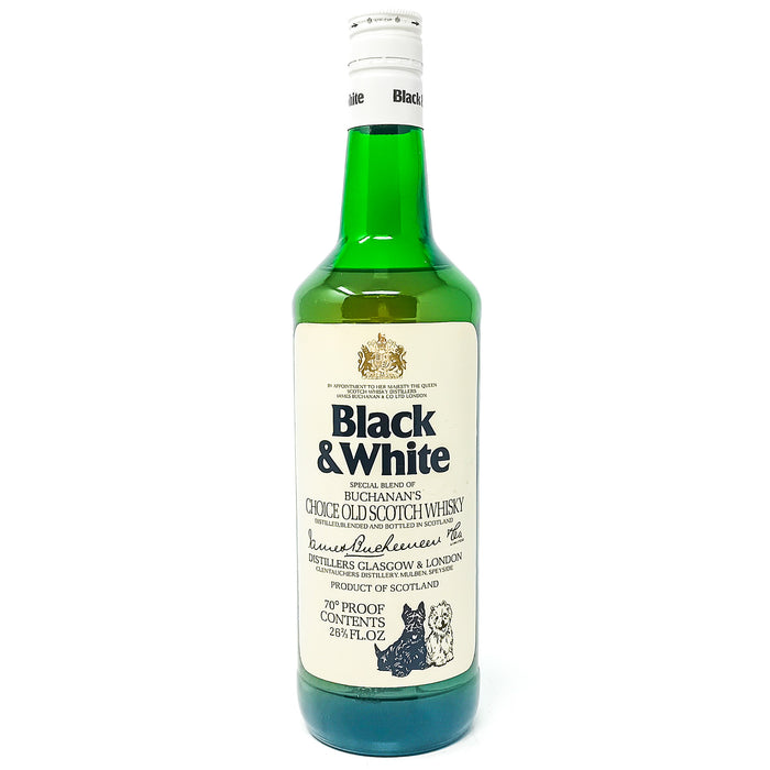 Black & White 1970s Blended Scotch Whisky, 26 2/3 fl.ozs., 70° Proof