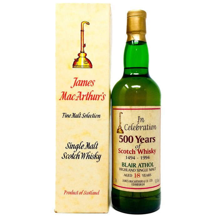 Blair Athol 18 Year Old James MacArthur 500 Years of Scotch Single Malt Scotch Whisky, 70cl, 50.0% ABV