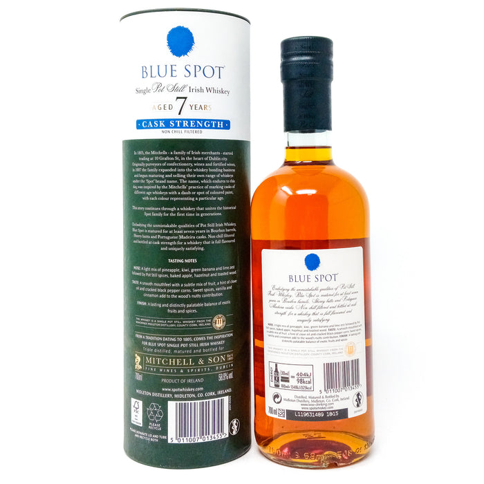 Blue Spot 7 Year Old Cask Strength Irish Whiskey, 70cl, 58.9% ABV