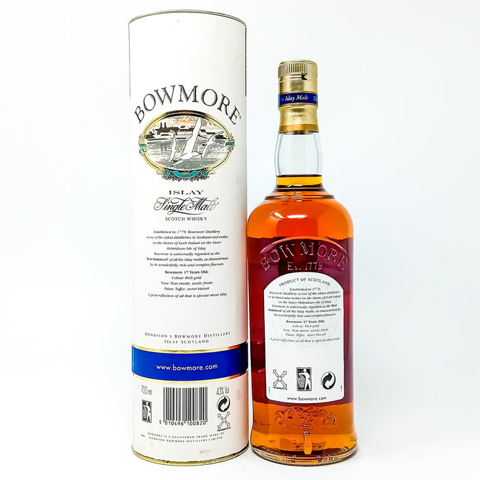 Bowmore 17 Year Old Single Malt Scotch Whisky, 70cl, 43% ABV