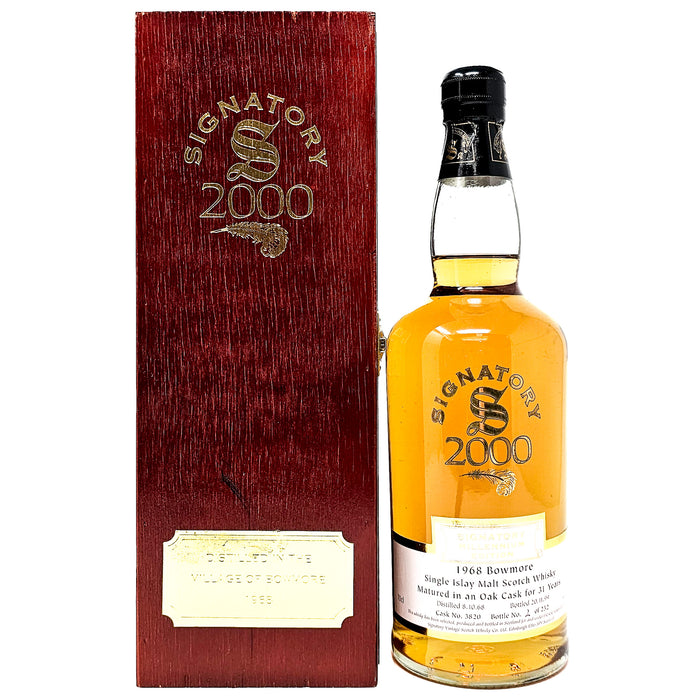 Bowmore 1968 31 Year Old Signatory Vintage Millennium Edition Single Malt Scotch Whisky, 70cl, 44% ABV