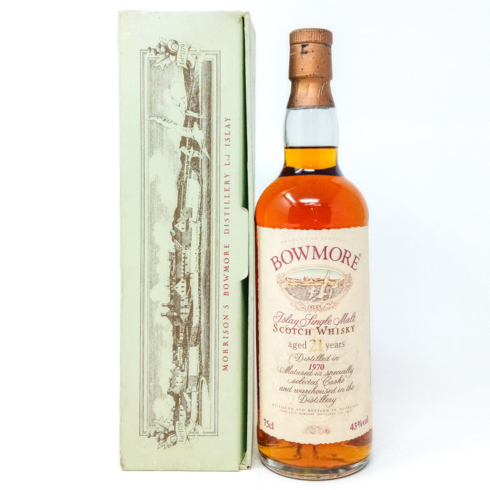 Bowmore 1970 21 Year Old Single Malt Scotch Whisky, 75cl, 43% ABV