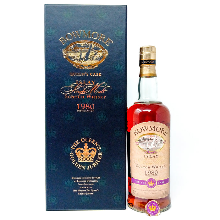 Bowmore The Queen's Cask Golden Jubilee 1980-2002 Single Malt Scotch Whisky, 70cl, 51.1% ABV