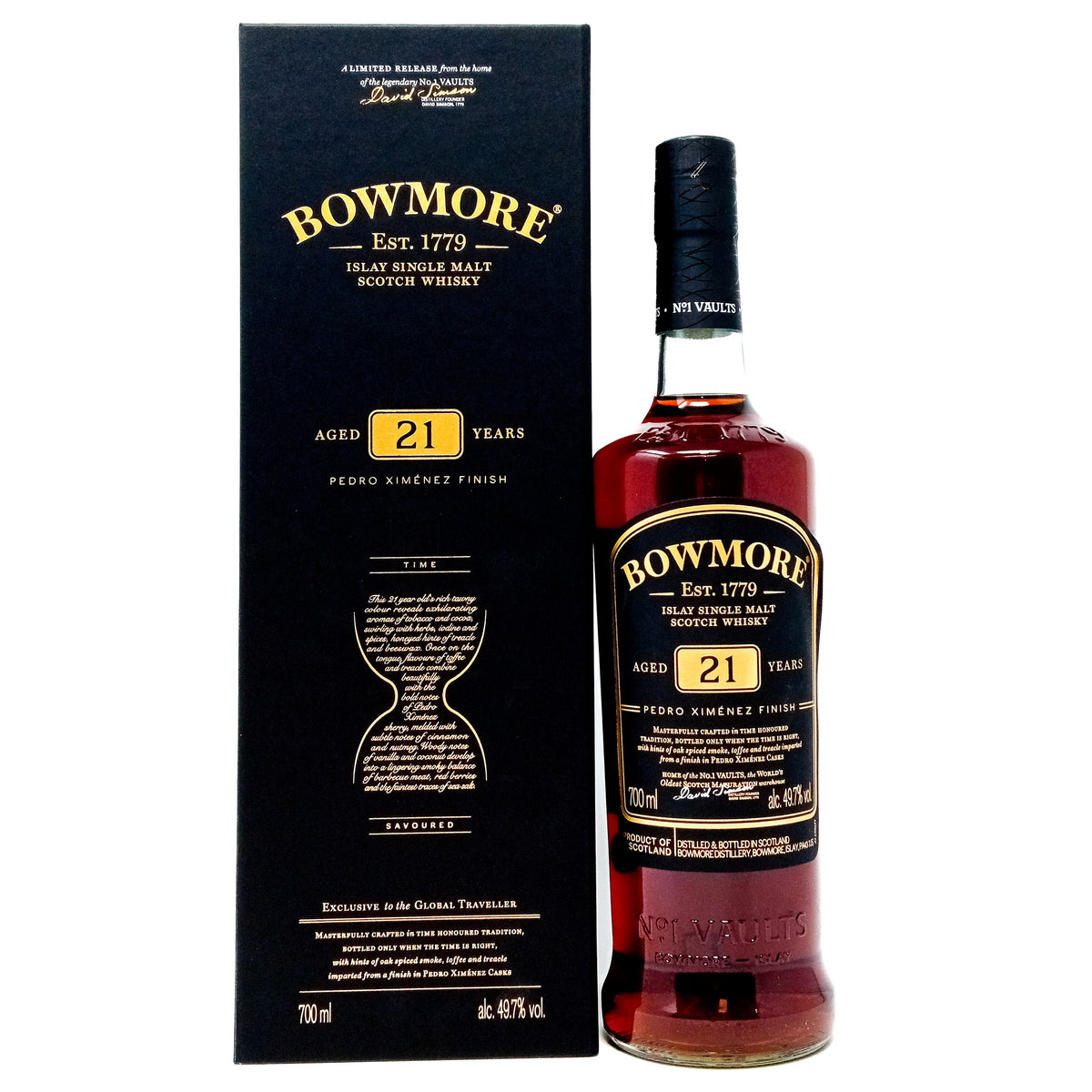 ウイスキー Bowmore 22Years Pedro XimenezCask finish Bowmore 21 Year Old Pedro Ximenez Finish Whisky 70cl - Rare Release