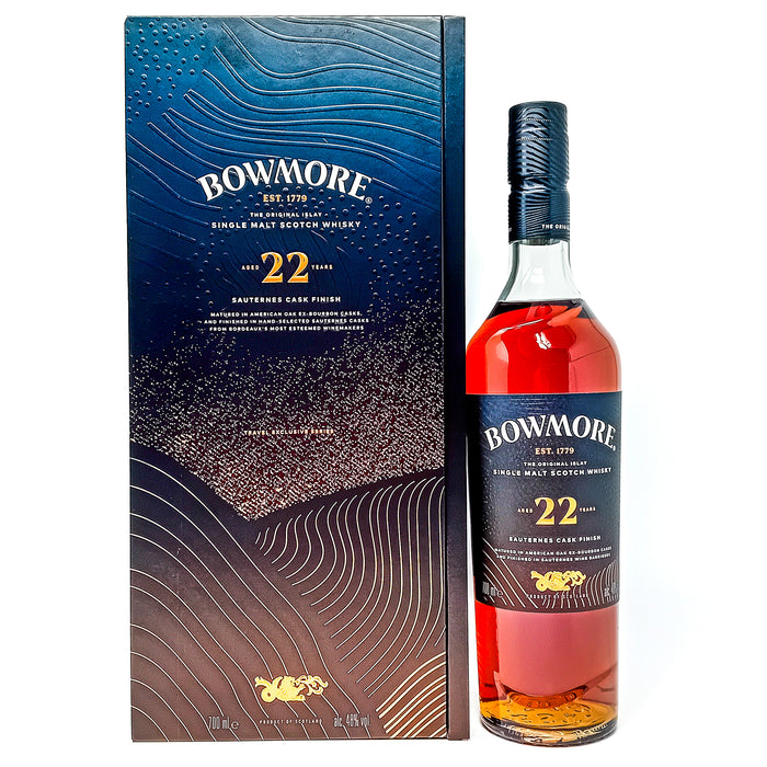 Bowmore 22 Year Old Sauternes Cask Finish Single Malt Scotch Whisky, 70cl, 48% ABV