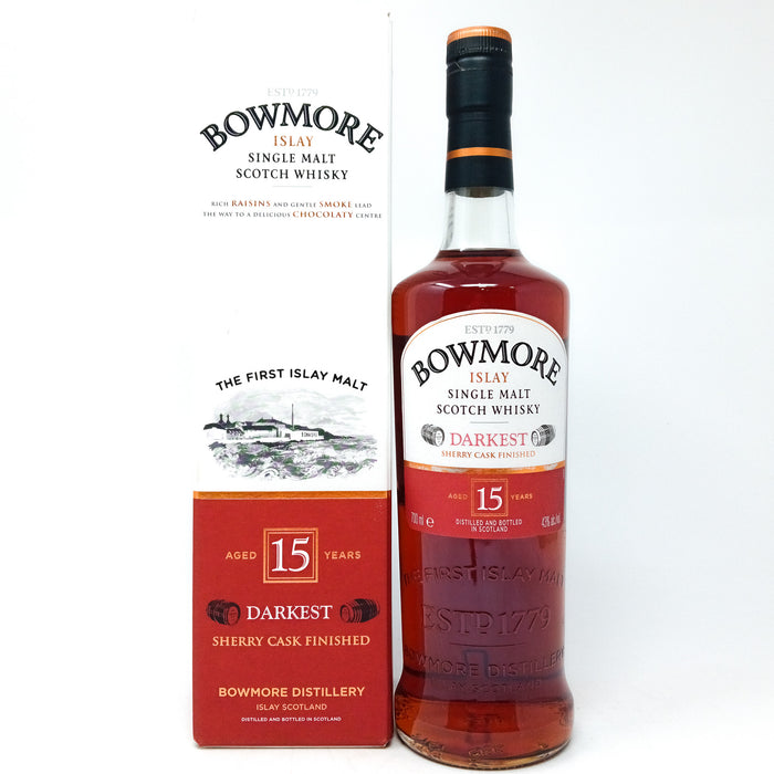 Bowmore Darkest 15 Year Old Single Malt Scotch Whisky, 70cl, 43% ABV