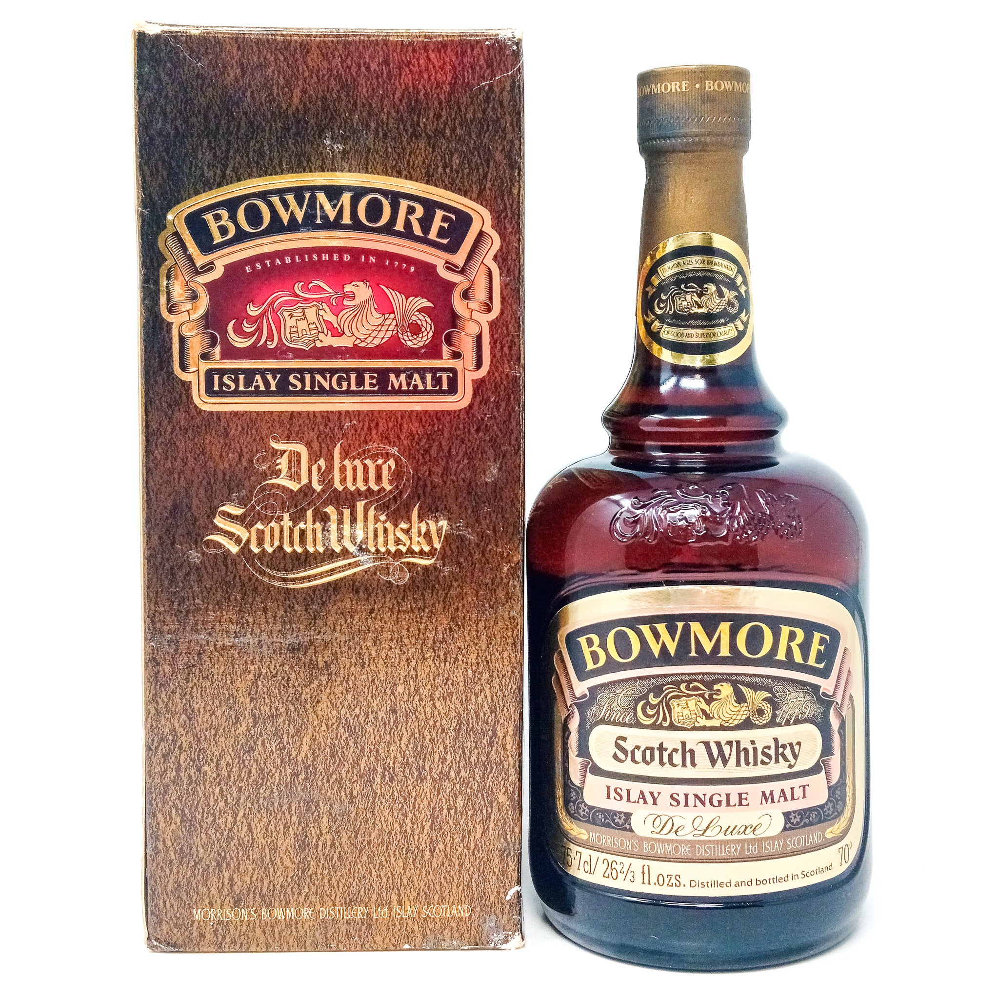 Bowmore De Luxe Single Malt Scotch Whisky, 26 2/3 fl. ozs., 70° Proof
