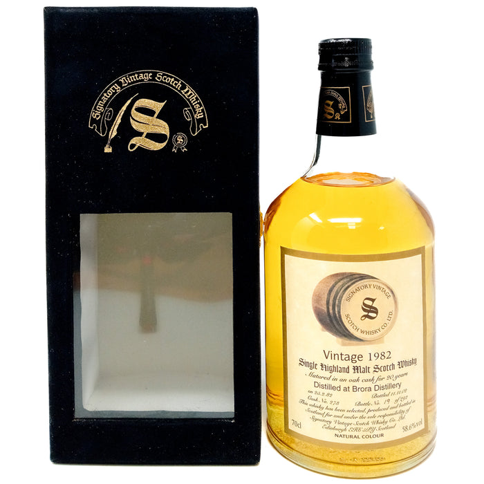 Brora 1982 20 Year Old Signatory Vintage Single Malt Scotch Whisky, 70cl, 58.6% ABV