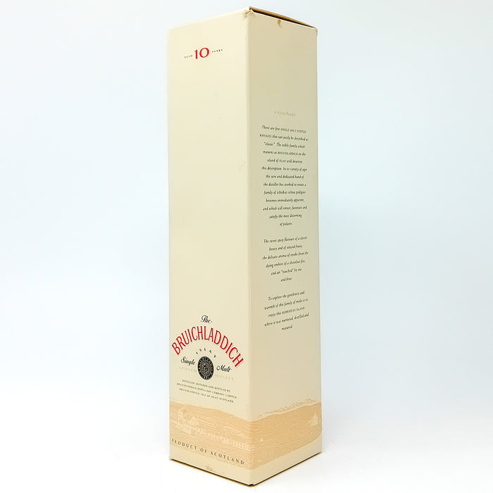 Bruichladdich 10 Year Old Single Malt Scotch Whisky, 70cl, 40% ABV