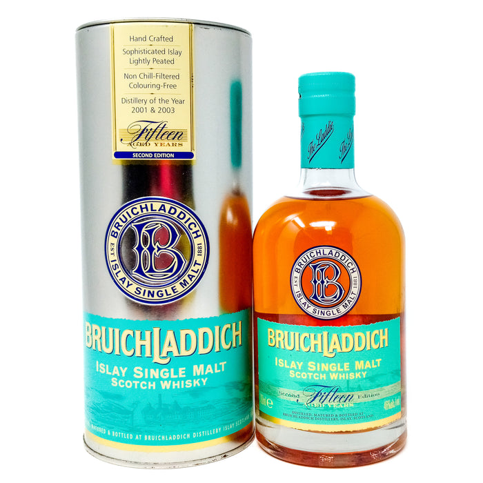 Bruichladdich 15 Year Old 2nd Edition Single Malt Scotch Whisky, 70cl, 46% ABV