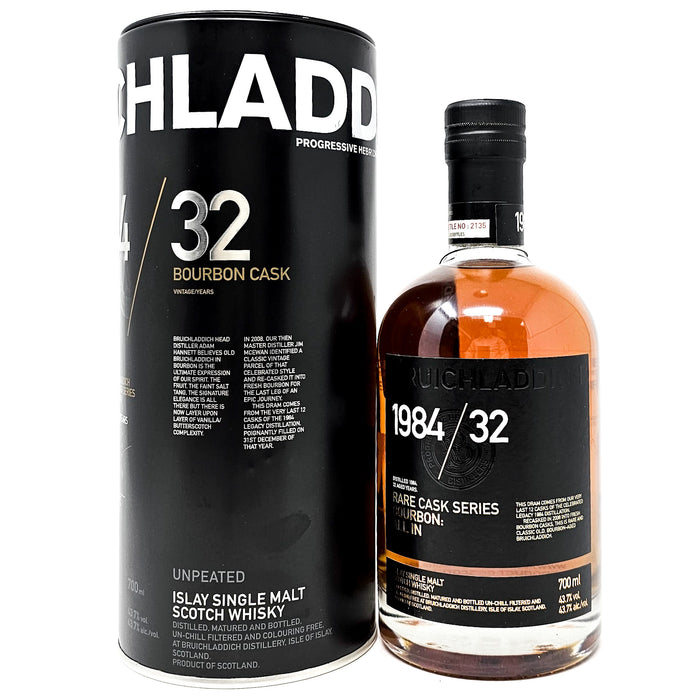 Bruichladdich 1984 Rare Cask Series 32 Year Old Single Malt Scotch Whisky, 70cl, 43.7% ABV