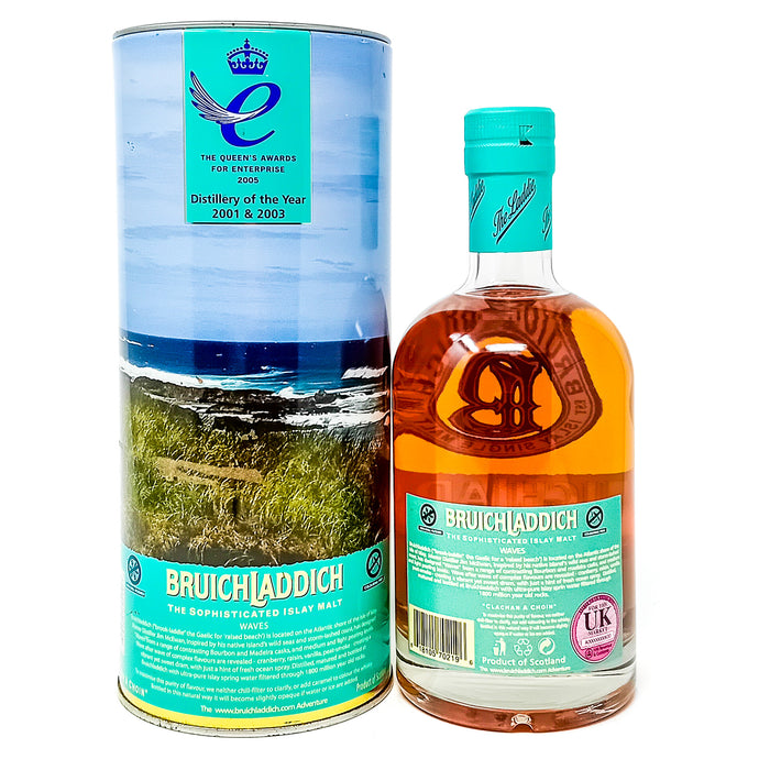 Bruichladdich 7 Year Old Waves Single Malt Scotch Whisky, 70cl, 46% ABV