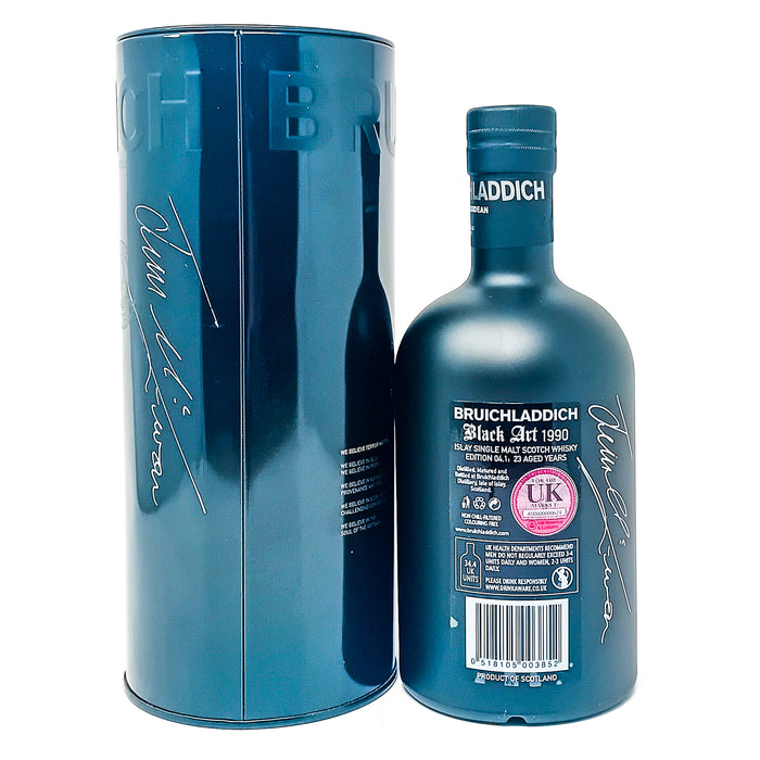 Bruichladdich 1990 23 Years Old Black Art 04.1 Single Malt Scotch Whisky, 70cl, 49.2% ABV
