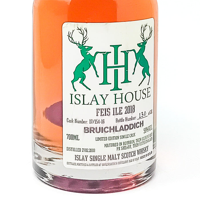 Bruichladdich 2008 Islay House Feis Ile 2018 Single Malt Scotch Whisky, 70cl, 58% ABV