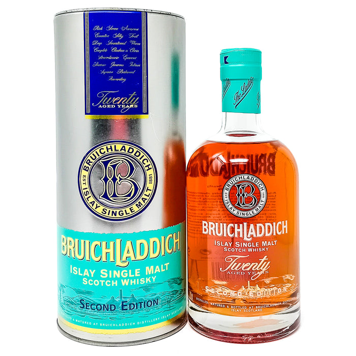 Bruichladdich 20 Year Old Second Edition Single Malt Scotch Whisky 70cl, 46% ABV