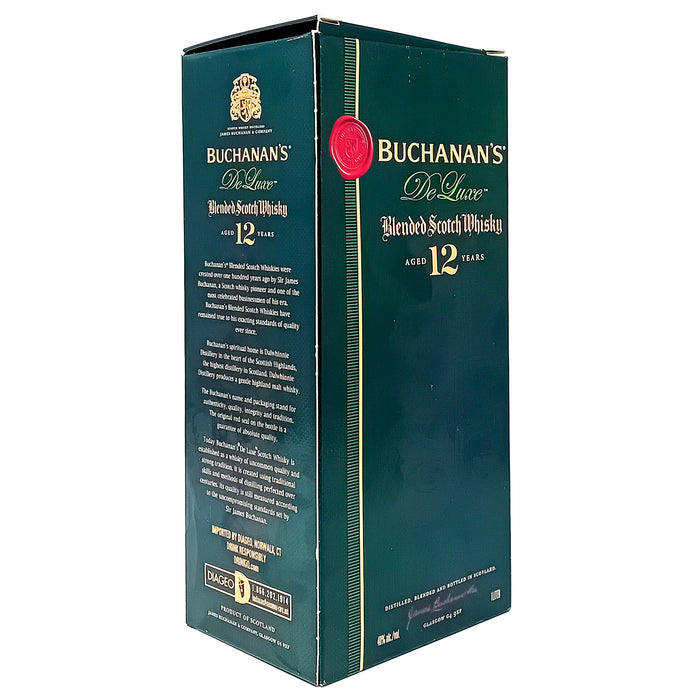 Buchanan's De Luxe 12 Year Old Blended Scotch Whisky, 1L, 40% ABV