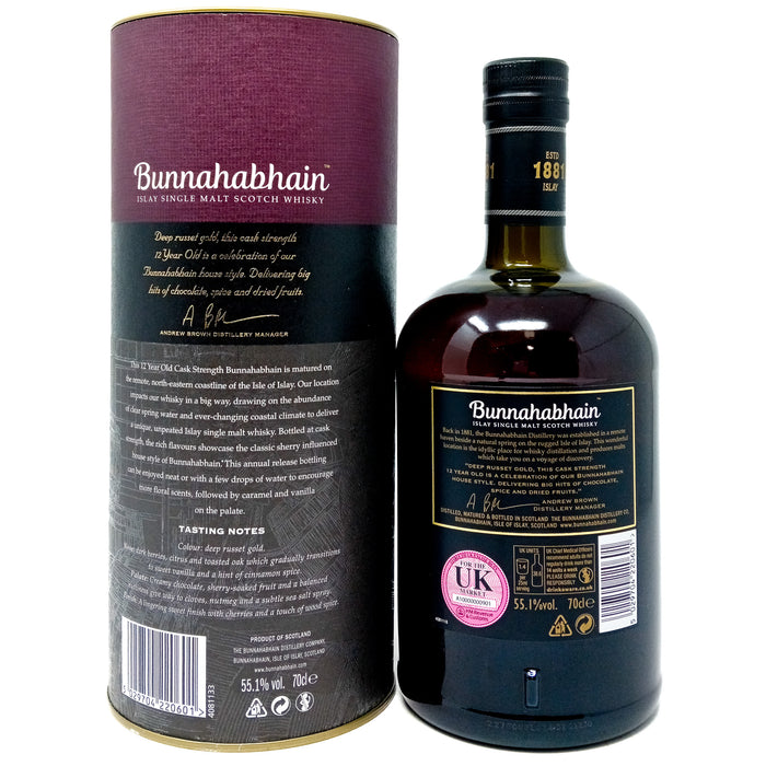 Bunnahabhain 12 Year Old Cask Strength 2021 Release Single Malt Scotch Whisky, 70cl, 55.1% ABV