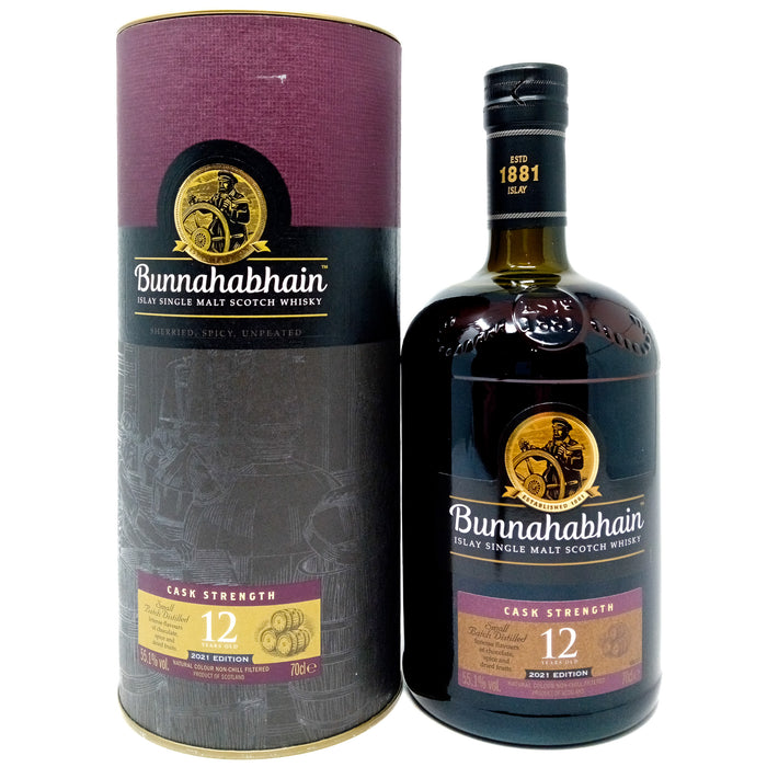 Bunnahabhain 12 Year Old Cask Strength 2021 Release Single Malt Scotch Whisky, 70cl, 55.1% ABV
