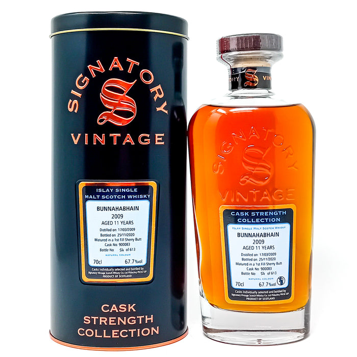 Bunnahabhain 2009 11 Year Old Signatory Vintage Single Malt Scotch Whisky, 70cl, 67.7% ABV