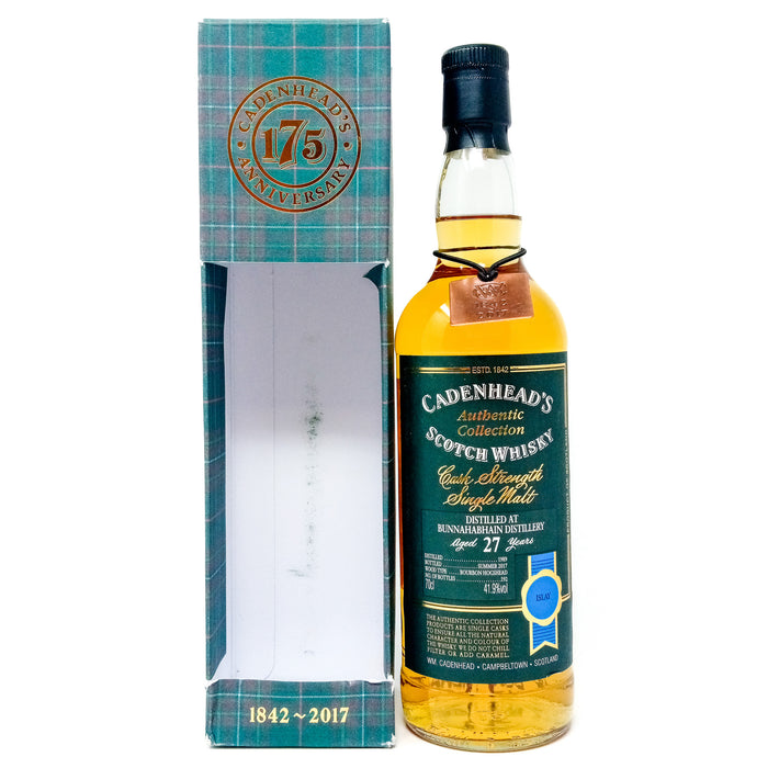 Bunnahabhain 1989 27 Year Old Cadenhead's Authentic Collection Single Malt Scotch Whisky, 70cl, 41.9% ABV
