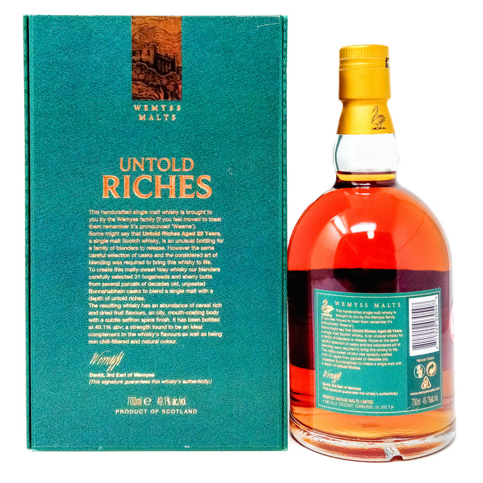 Bunnahabhain 28 Year Old Untold Riches Wemyss Malts Single Malt Scotch Whisky, 70cl, 49.1% ABV