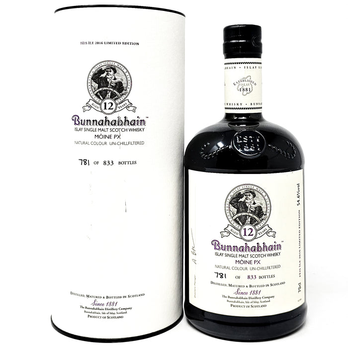 Bunnahabhain Moine 12 Year Old PX Feis Ile 2016 Single Malt Scotch Whisky, 70cl, 54.6% ABV