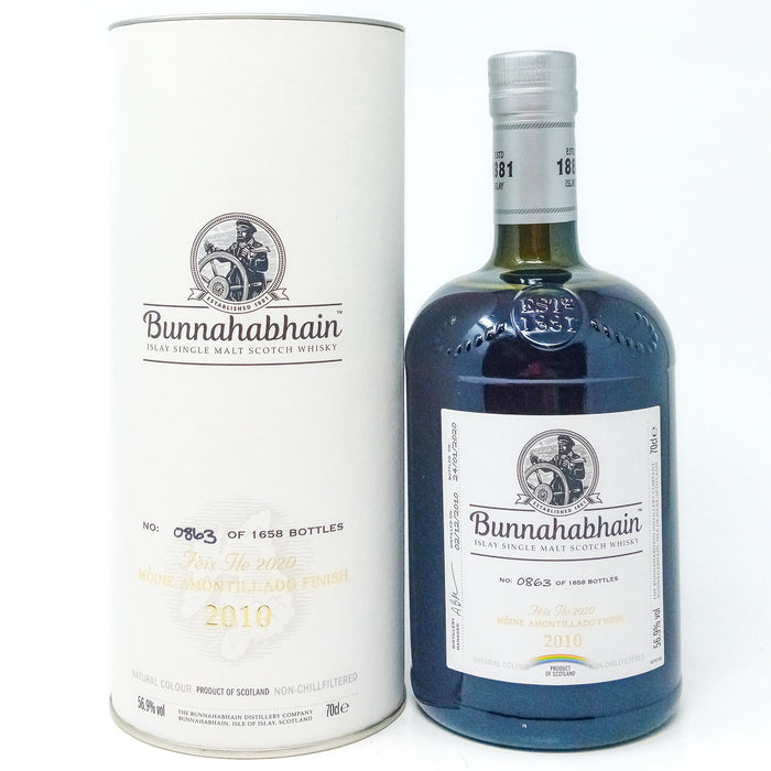 Bunnahabhain 2010 Feis Ile 2020 Amontillado Finish Single Malt Scotch Whisky, 70cl, 56.9% ABV