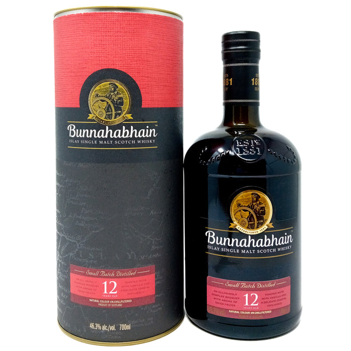 Bunnahabhain 12 Year Old Small Batch Distilled Single Malt Scotch Whisky, 70cl, 46.3% ABV