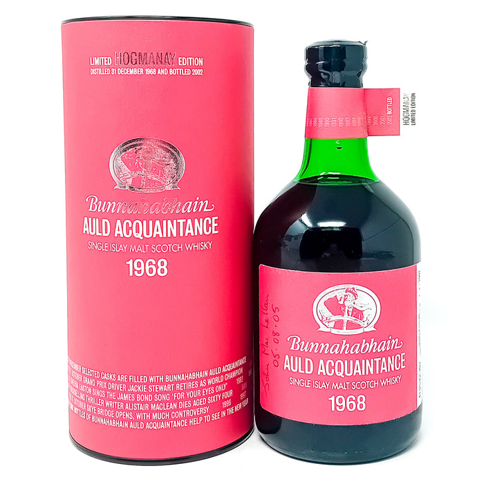 Bunnahabhain 1968 Auld Acquaintance Single Malt Scotch Whisky, 70cl, 43.8% ABV