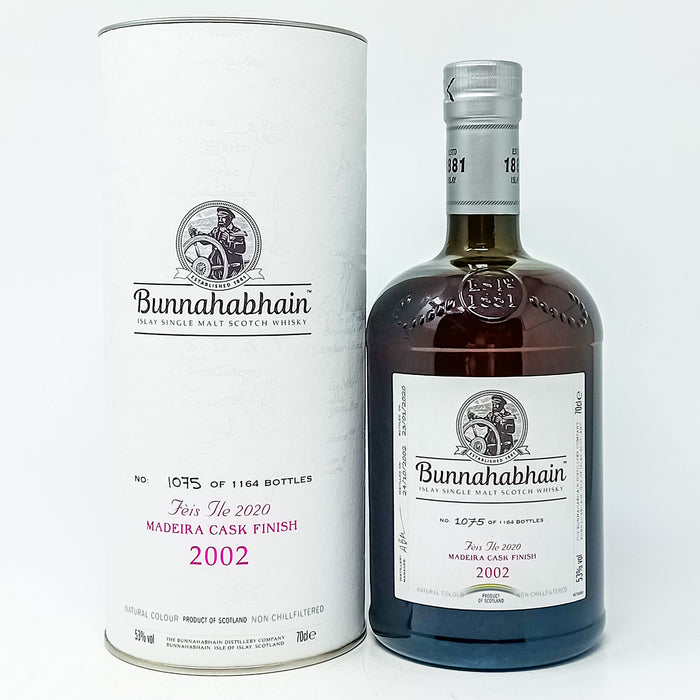 Bunnahabhain 2002 Madeira Cask Finish Feis Ile 2020 Single Malt Scotch Whisky, 70cl, 53% ABV