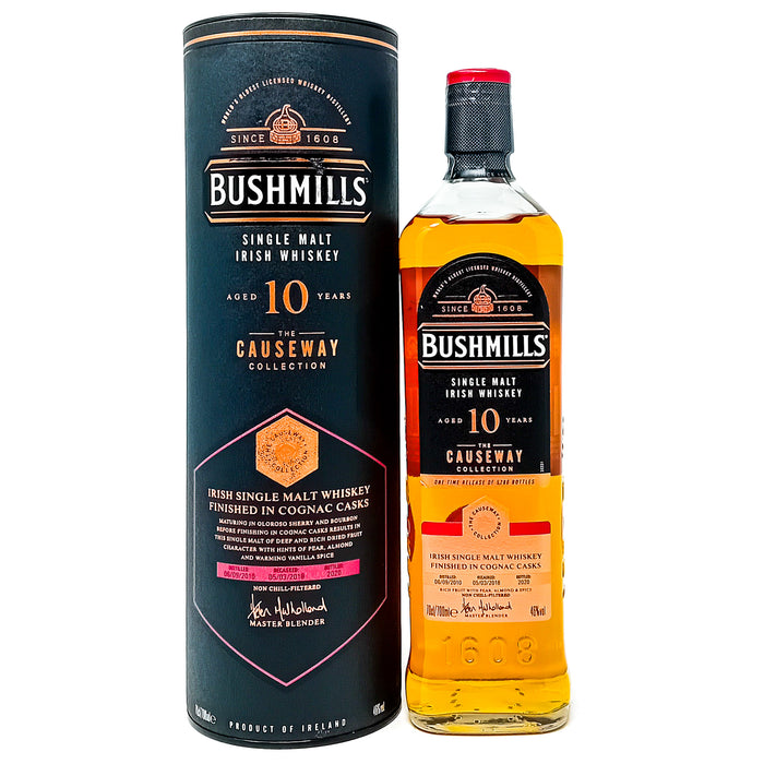 Bushmills 2010 Cognac Cask Causeway Collection Single Malt Irish Whiskey, 70cl, 46% ABV