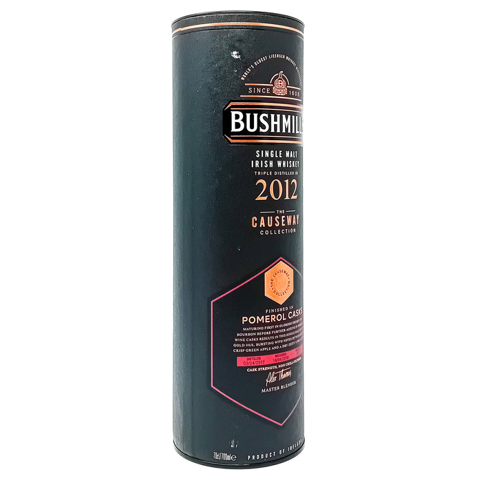 Bushmills 2012 Pomerol Cask Causeway Collection Single Malt Irish Whiskey, 70cl, 54.2% ABV