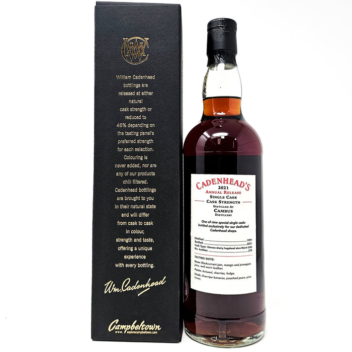 Cambus 30 Year Old Cadenhead's Single Grain Scotch Whisky 70cl, 53.5% ABV