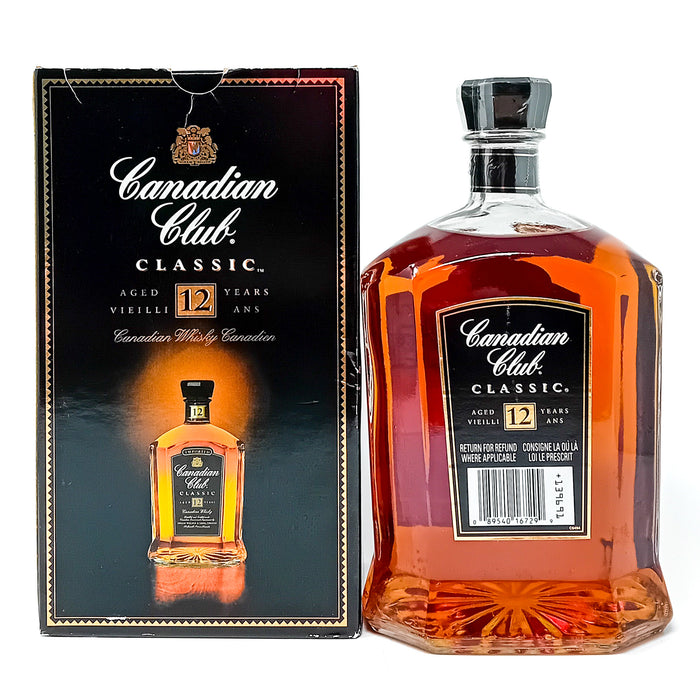 Canadian Club Classic 12 Year Old Canadian Whisky, 1L, 40% ABV