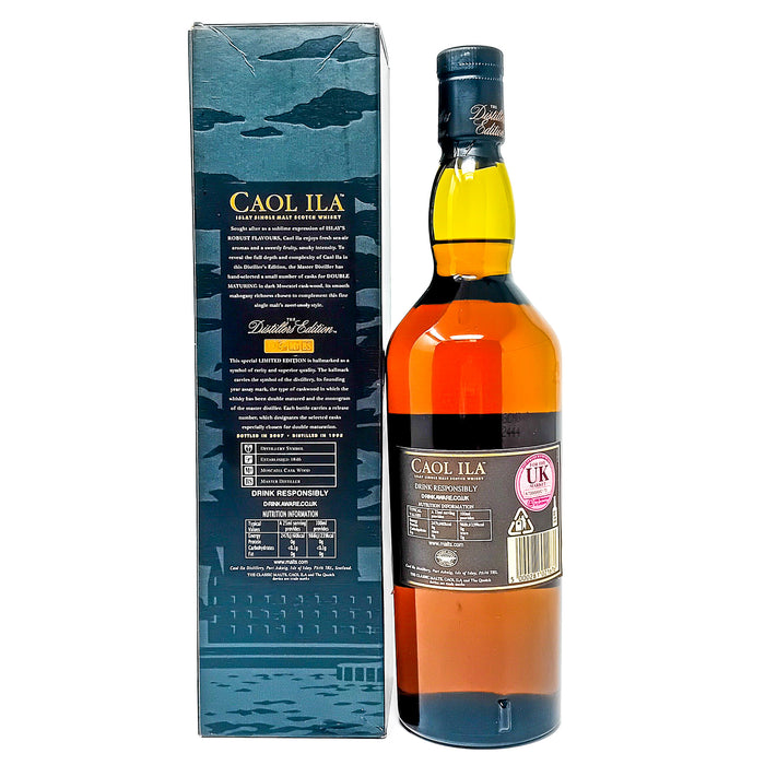 Caol Ila 1995 Distillers Edition Single Malt Scotch Whisky, 70cl, 43% ABV