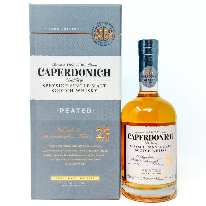 Caperdonich 25 Year Old Peated Small Batch Release Batch 004 Single Malt Scotch Whisky, 70cl, 45.6% ABV