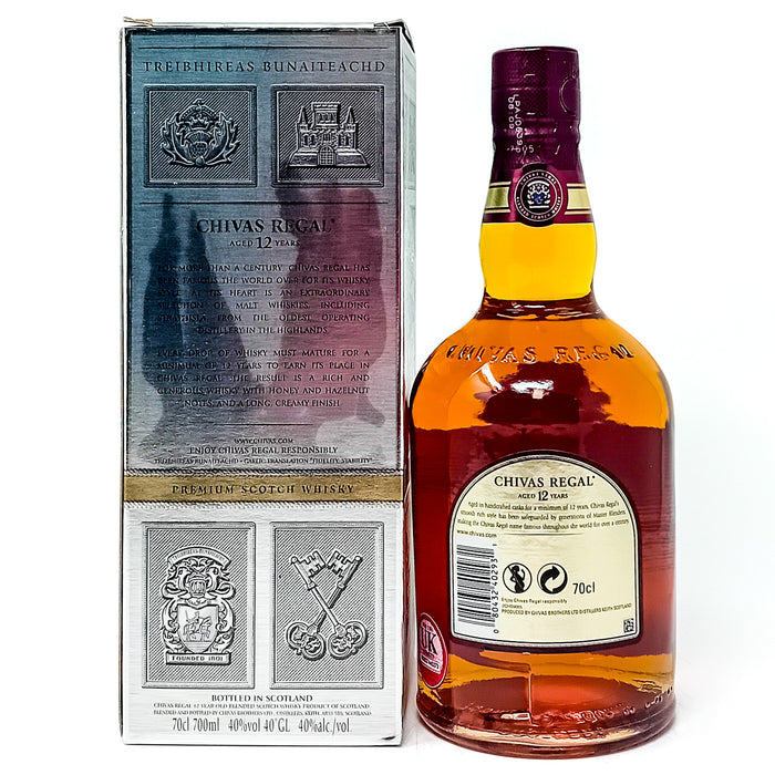 Chivas Regal 12 Year Old Blended Scotch Whisky, 70cl, 40% ABV