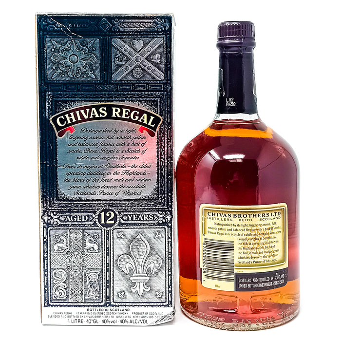 Chivas Regal 12 Year Old Blended Scotch Whisky, 1L, 40% ABV