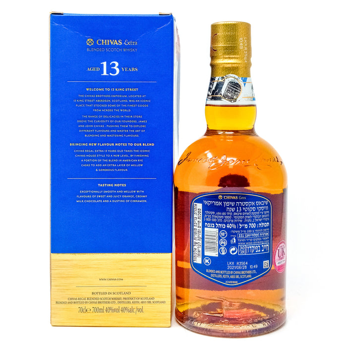 Chivas Regal Extra 13 Year Old American Rye Cask Finish Blended Scotch Whisky, 70cl, 40% ABV
