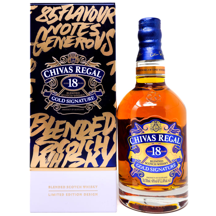 Chivas Regal 18 Year Old Gold Signature Limited Edition Blended Scotch Whisky, 70cl, 40% ABV