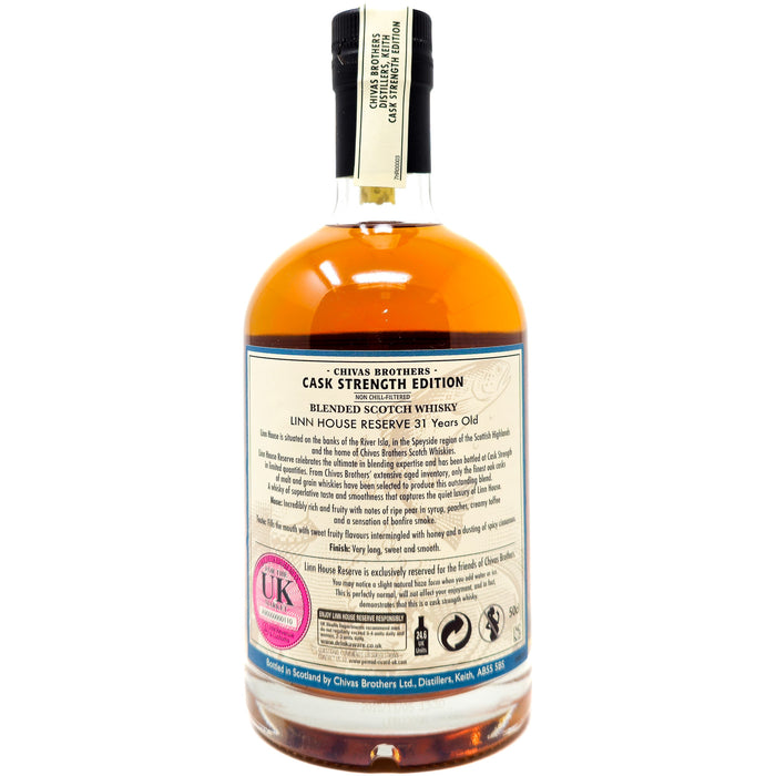 Chivas Brothers Linn House Reserve 31 Year Old Blended Scotch Whisky, 50cl, 49.1% ABV