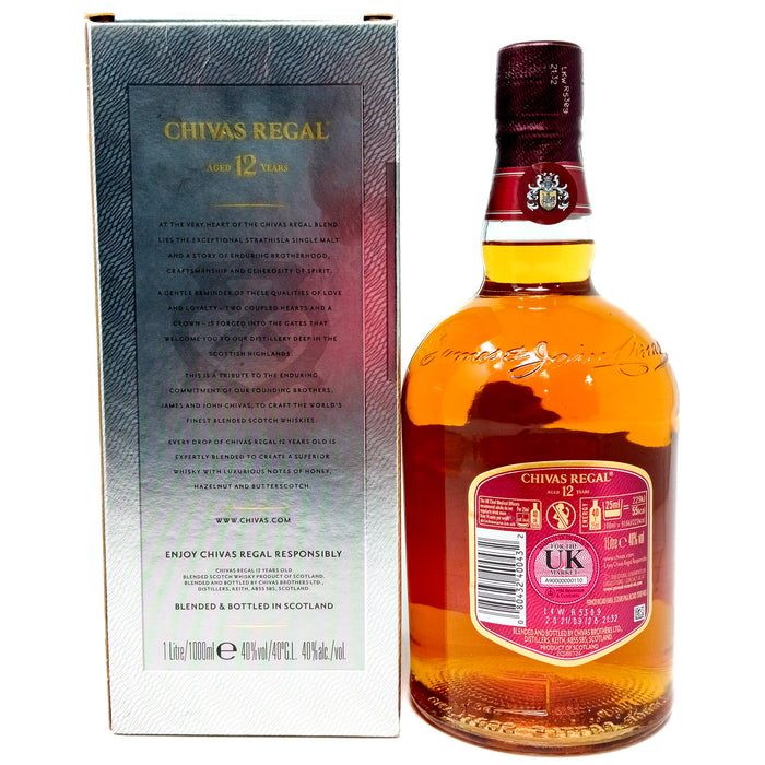 Chivas Regal 12 Year Old Blended Scotch Whisky, 1L, 40% ABV