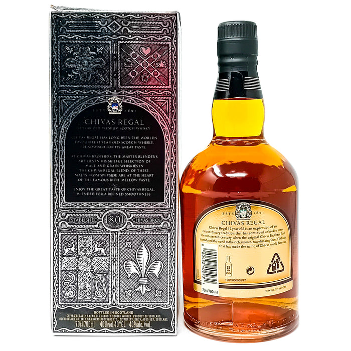 Chivas Regal 12 Year Old Blended Scotch Whisky, 70cl, 40% ABV