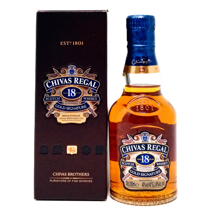 Chivas Regal 18 Year Old Blended Scotch Whisky, Half Bottle, 20cl, 40% ABV